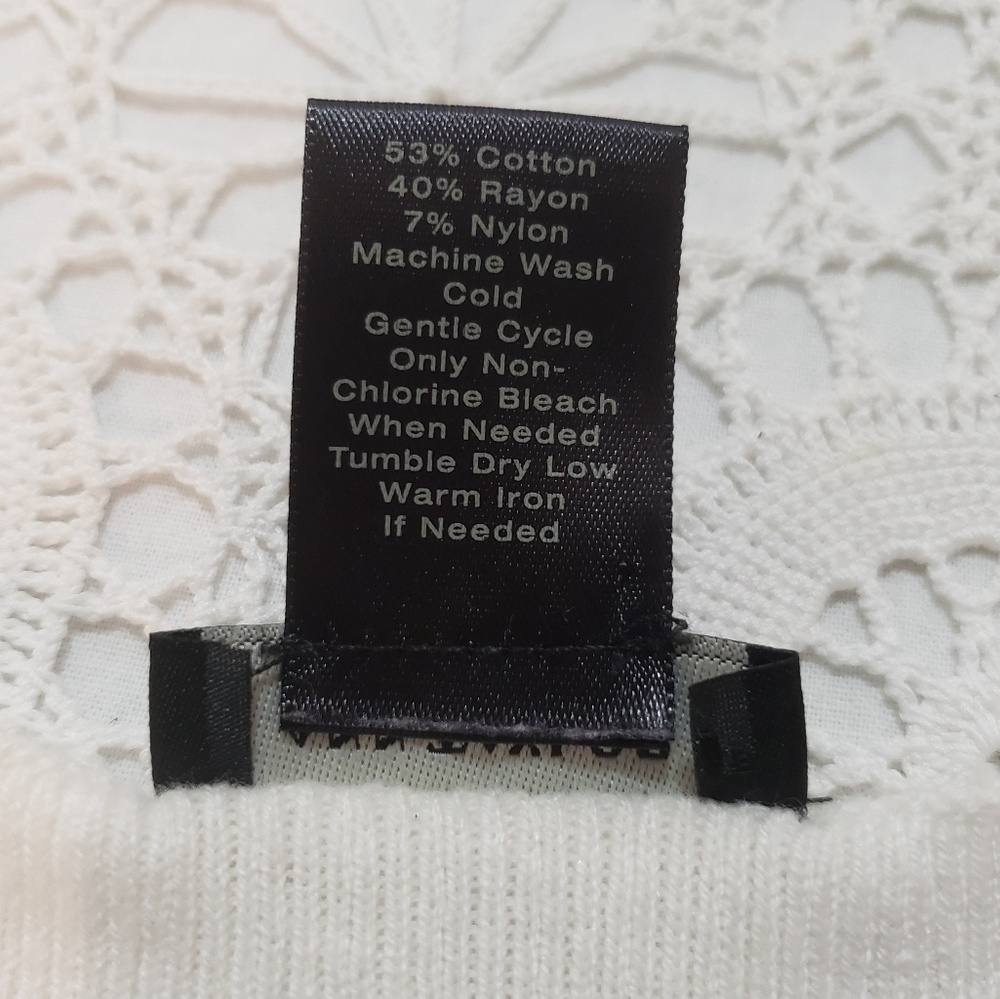Ann Taylor Sweater, Grey/White, Sz S - Picture 5 of 5